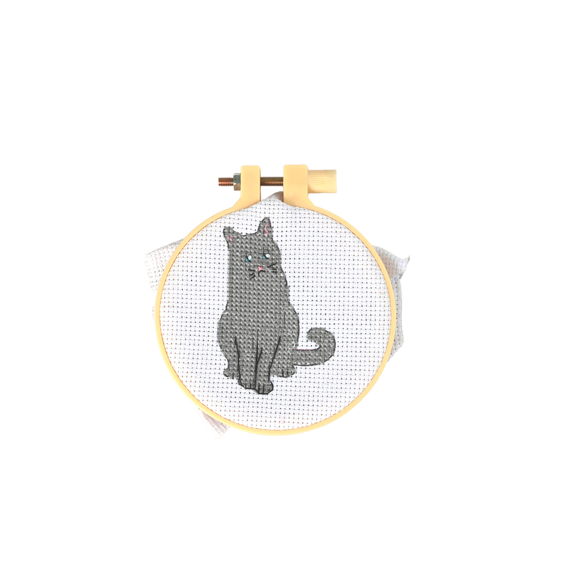 MITTENS KITTY CROSS STITCH KIT