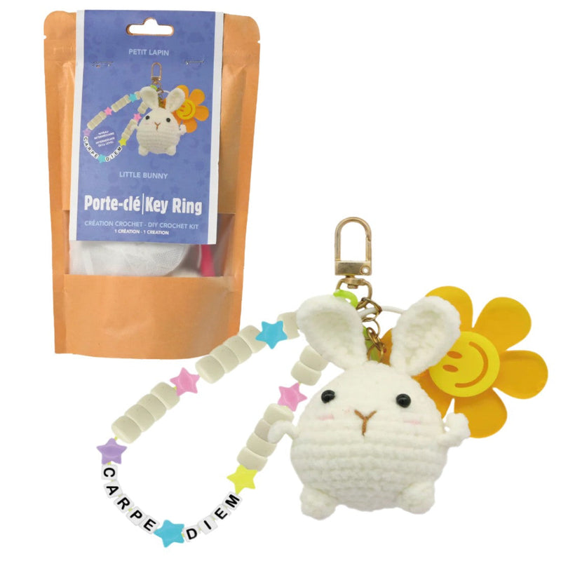 LITTLE BUNNY KEYCHAIN DIY CROCHET KIT