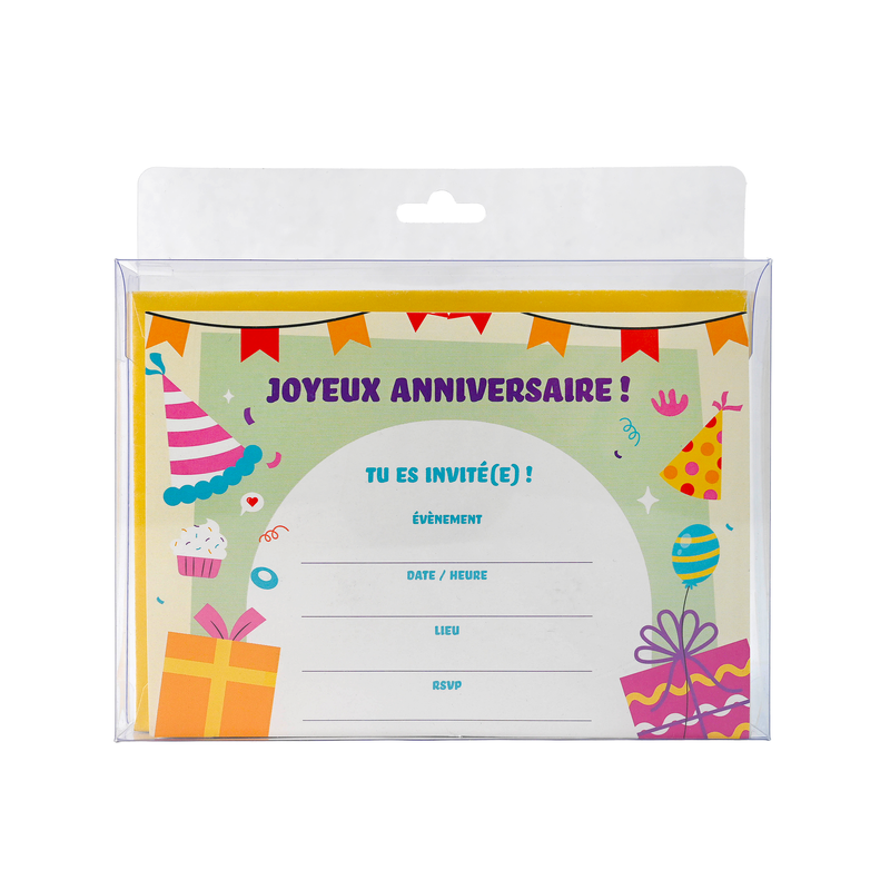 INVITATION SETS : KIT FOR BIRTHDAY - PRESENTS (FR)