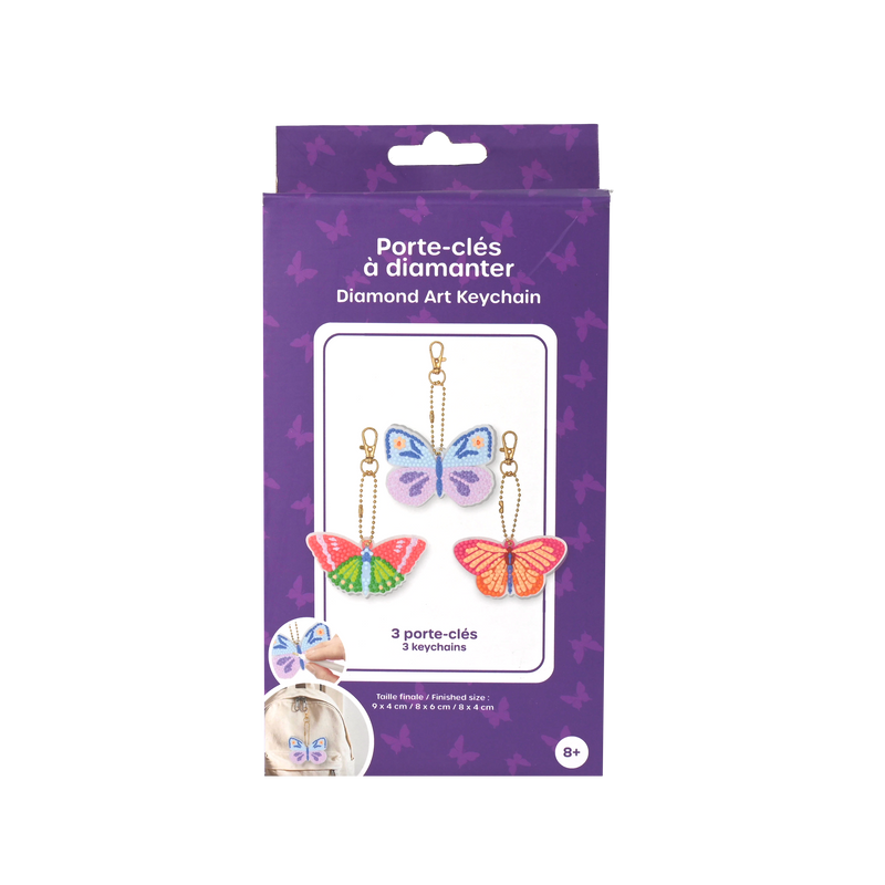 DIAMOND ART DIY KEYCHAINS- BUTTERFLY