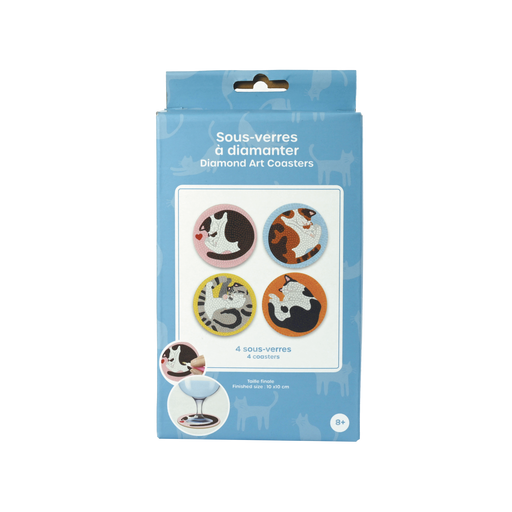 DIAMOND ART DIY COASTER SET- CATS
