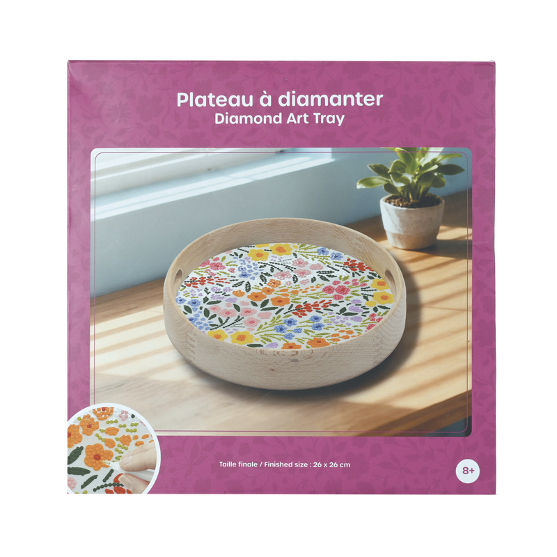 DIAMOND ART DIY TRAY- FLOWERS