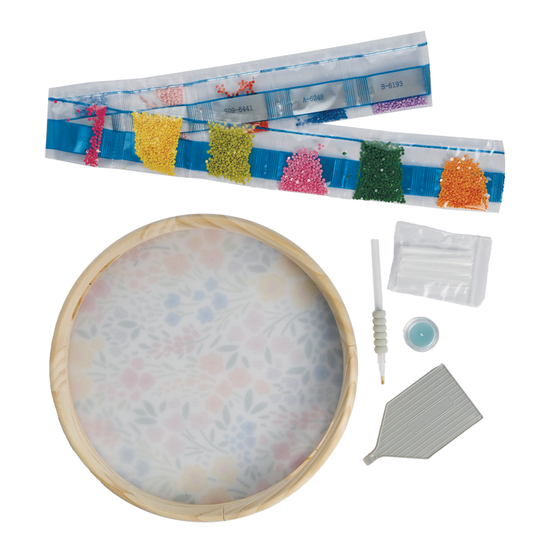 DIAMOND ART DIY TRAY- FLOWERS