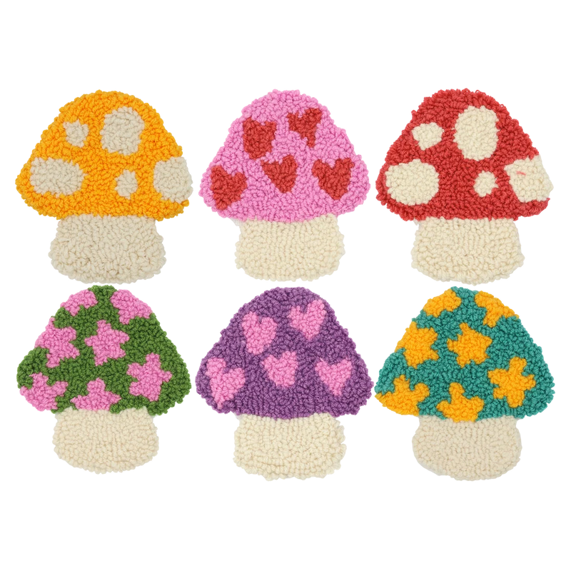 Broderie - KIT DE SOUS-VERRES À BRODER EN POINÇON MAGICAL MUSHROOM