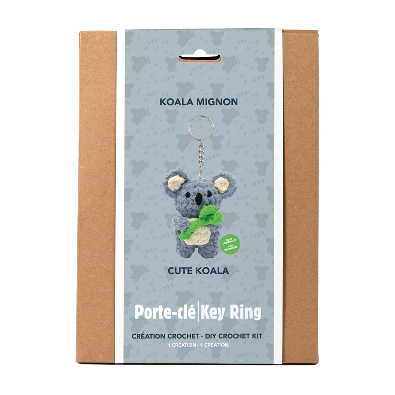 Broderie - KIT DE BRODERIE DE PORTE-CLÉS EN FIL PELUCHEUX - KOALA