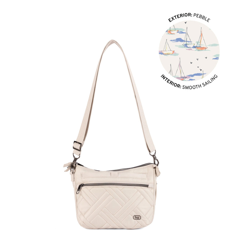 LUG - Double Dash Crossbody Bag-PEBBLE