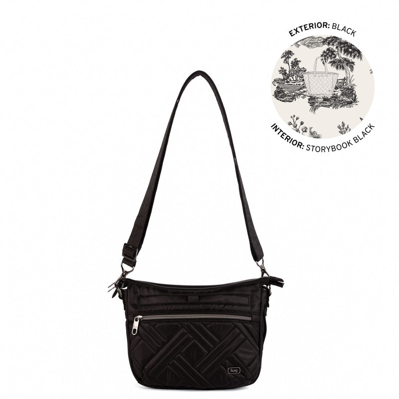 LUG - Double Dash Crossbody Bag-BLACK