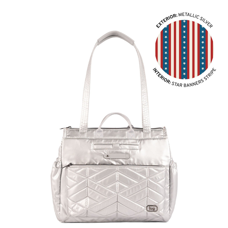 LUG - Soprano 2 Tote Bag-METALLIC SILVER