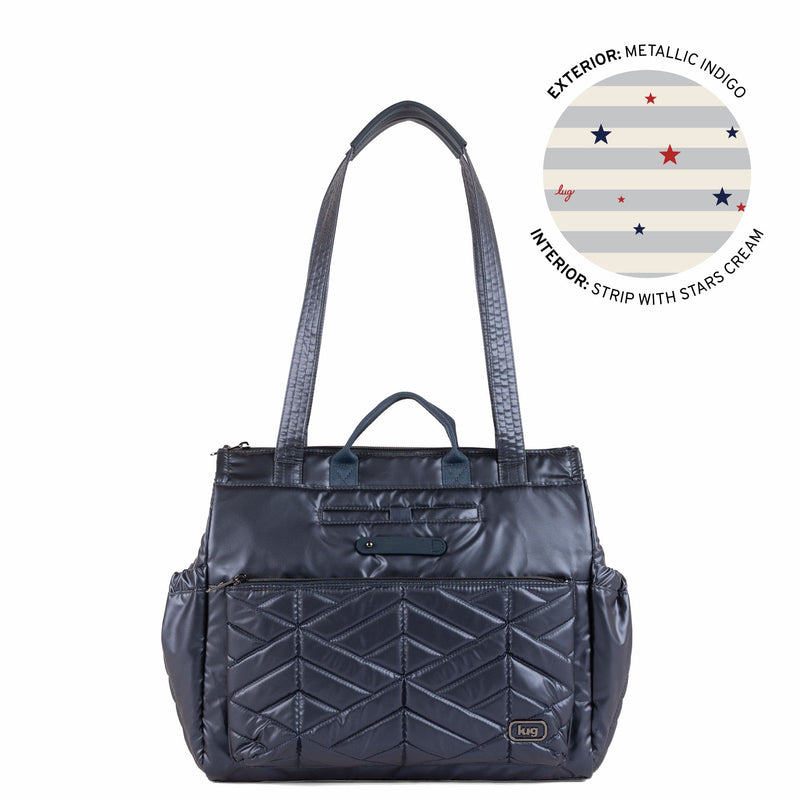 LUG - Soprano 2 Tote Bag-METALLIC INDIGO