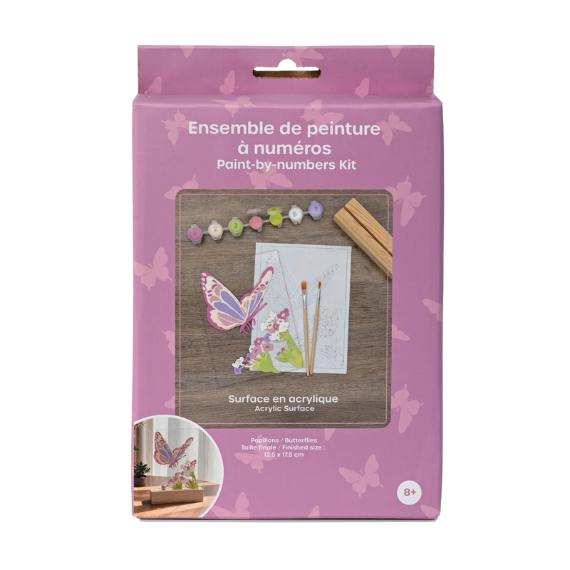Broderie - PEINTURE PAR NUMÉROS SUR SURFACE ACRYLIQUE - PAPILLON