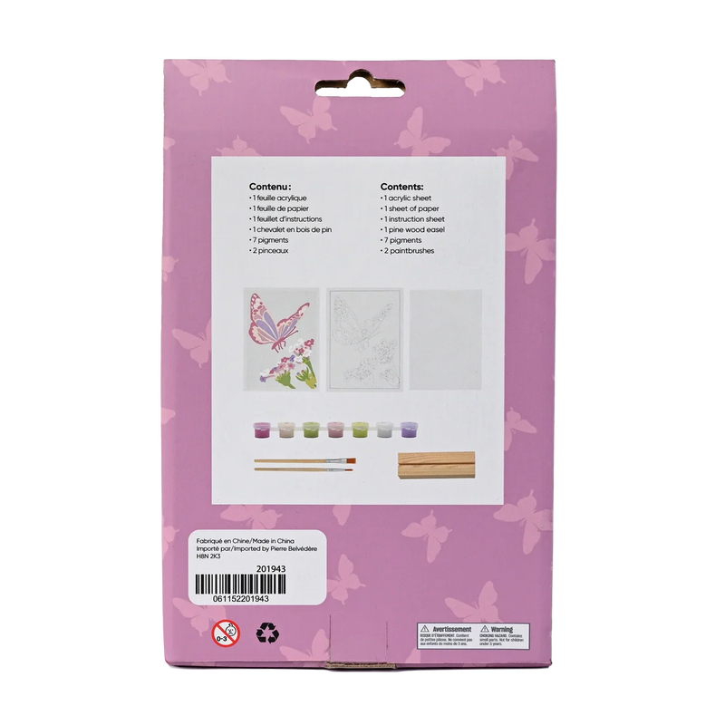 Broderie - PEINTURE PAR NUMÉROS SUR SURFACE ACRYLIQUE - PAPILLON