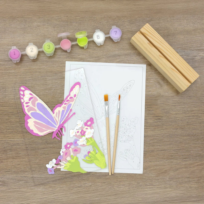 Broderie - PEINTURE PAR NUMÉROS SUR SURFACE ACRYLIQUE - PAPILLON