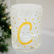 Luminarc Aristocrat Real Gold Monogram Glass – letter C – 14 fl oz