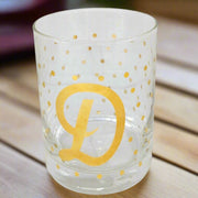 Luminarc Aristocrat Real Gold Monogram Glass – letter D – 14 fl oz