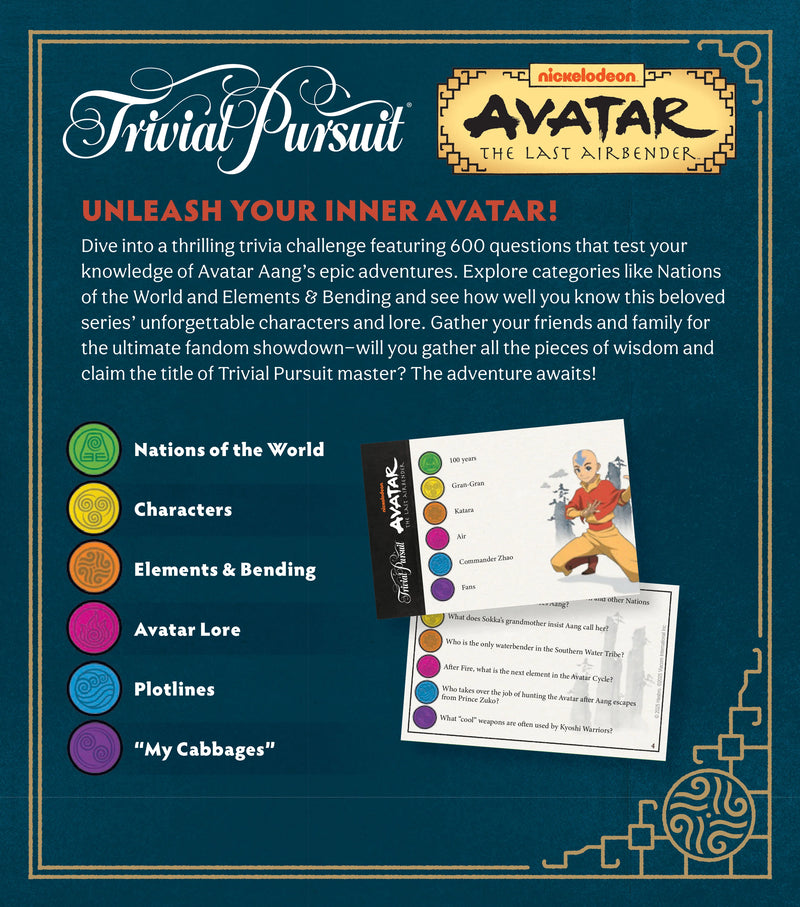 USAopoly - TRIVIAL PURSUIT - AVATAR THE LAST AIRBENDER