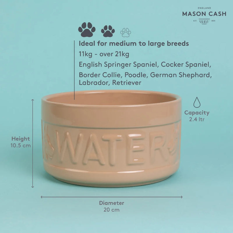 Mason Cash - PET Lettered Dog Water Bowl Cane