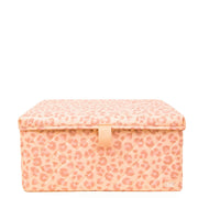 LUG - Tuckaway - Storage Bin with Lid & Dividers - Pink Leopard