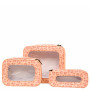 LUG - Bento Boxes - Organizer Pouches - 3-Piece Set - Pink Leopard