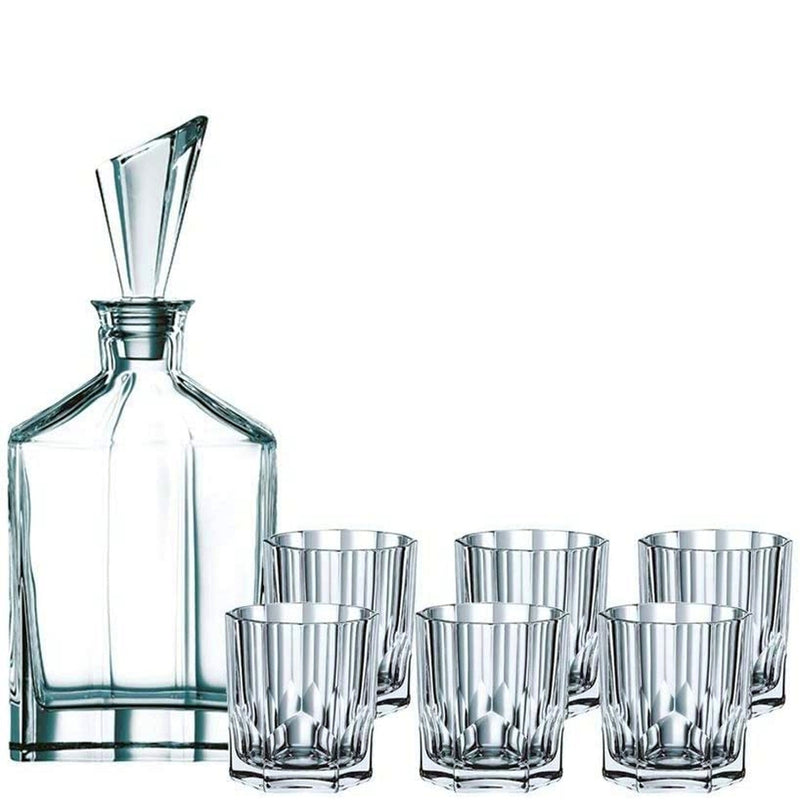 Nachtmann Aspen 7-piece crystal whiskey set with decanter and 6 glasses – view 3