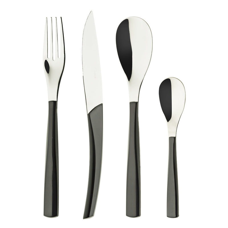 Degrenne Paris - Quartz Carbon 24 Piece Flatware Set, Service for 6