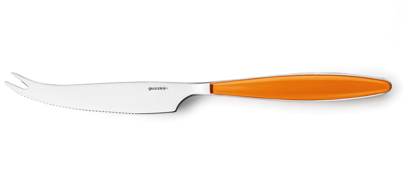 Guzzini Feeling cheese knife in Clear Orange