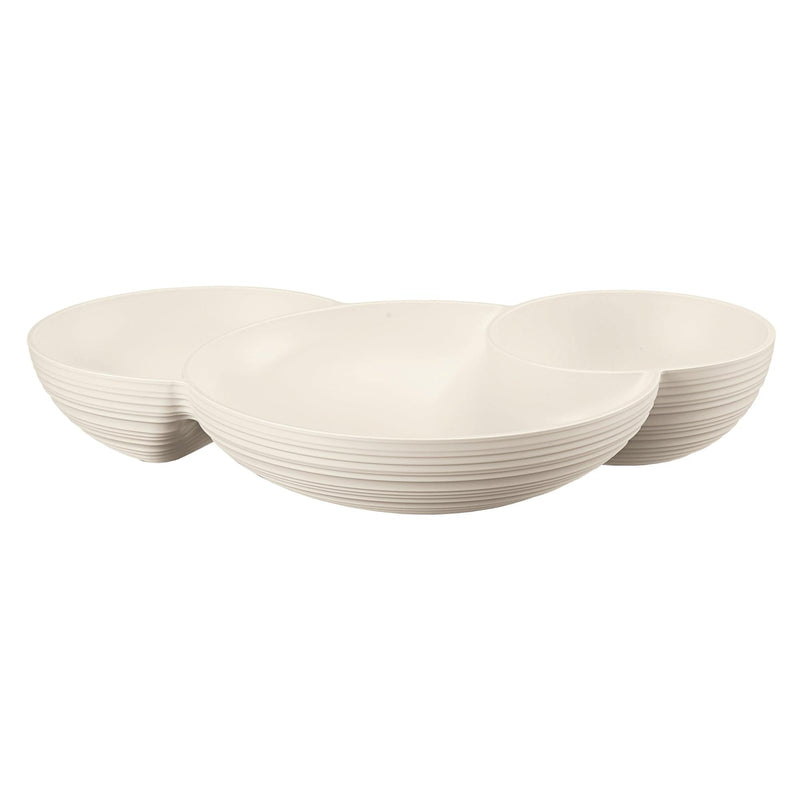 Guzzini Tierra hors d'oeuvres dish in milk white