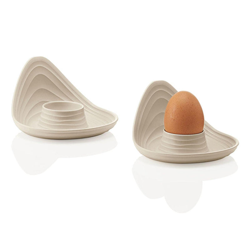 Guzzini Tierra Egg Cups, Set of 2, in milk white