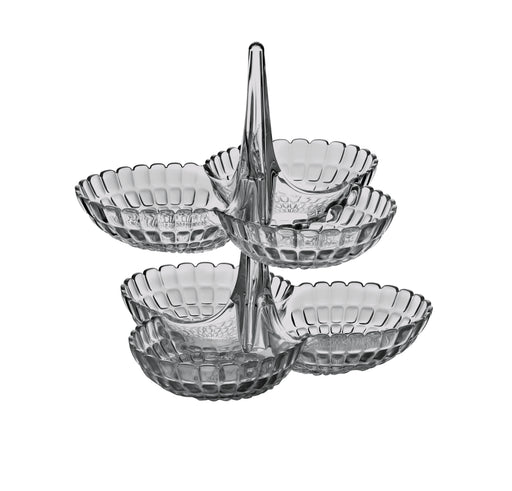 Guzzini Tiffany milk white hors d'oeuvres dishes, set of 2