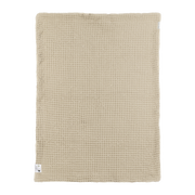 Meyco Baby Waffle Teddy Baby Blanket – Sand – additional product detail or lifestyle view