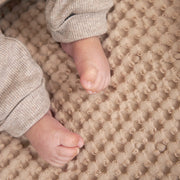 Meyco Baby Waffle Teddy Baby Blanket – Sand – additional product detail or lifestyle view