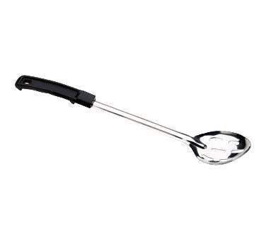Browne - Conventional Serving Spoon - Slotted - with Plastic Handle - 13 in / 33 cm - 1.5 mm Thickness - Stainless Steel
