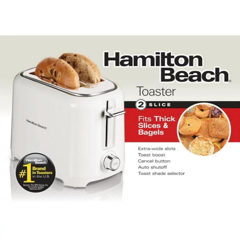 Hamilton Beach 22218 2-Slice Toaster, White