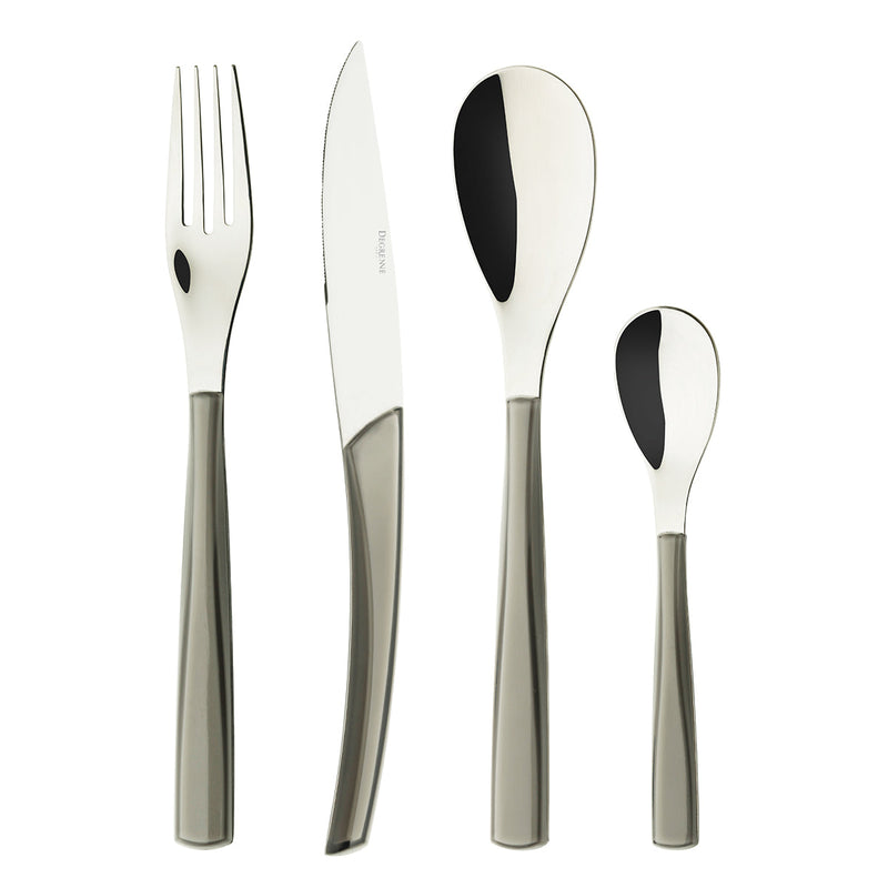Degrenne Paris - Quartz Brown 24 Piece Flatware Set Service for 6
