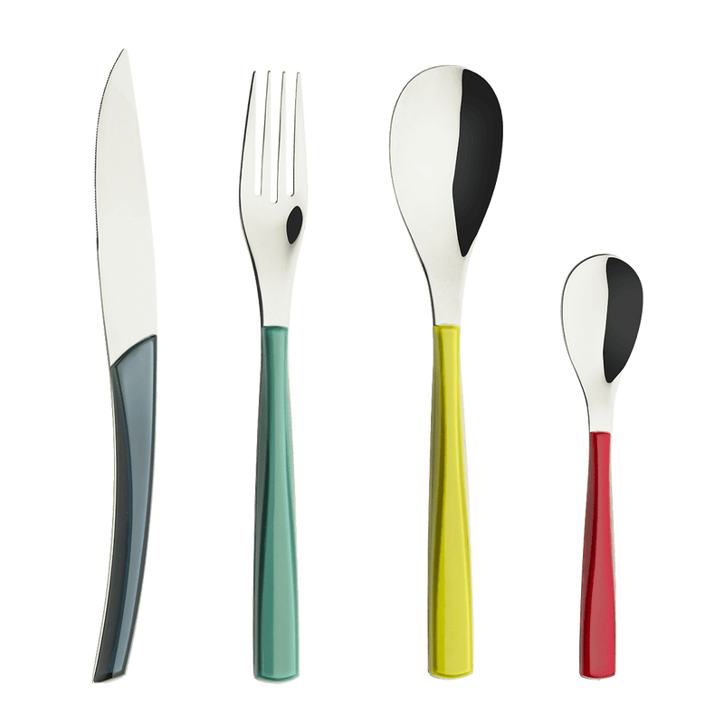 Degrenne Paris - Quartz Multicolor 24 Piece Flatware Set, Service for 6