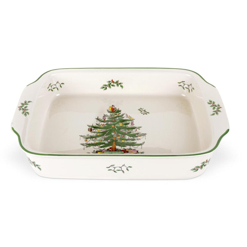 Spode Christmas Tree rectangular baker