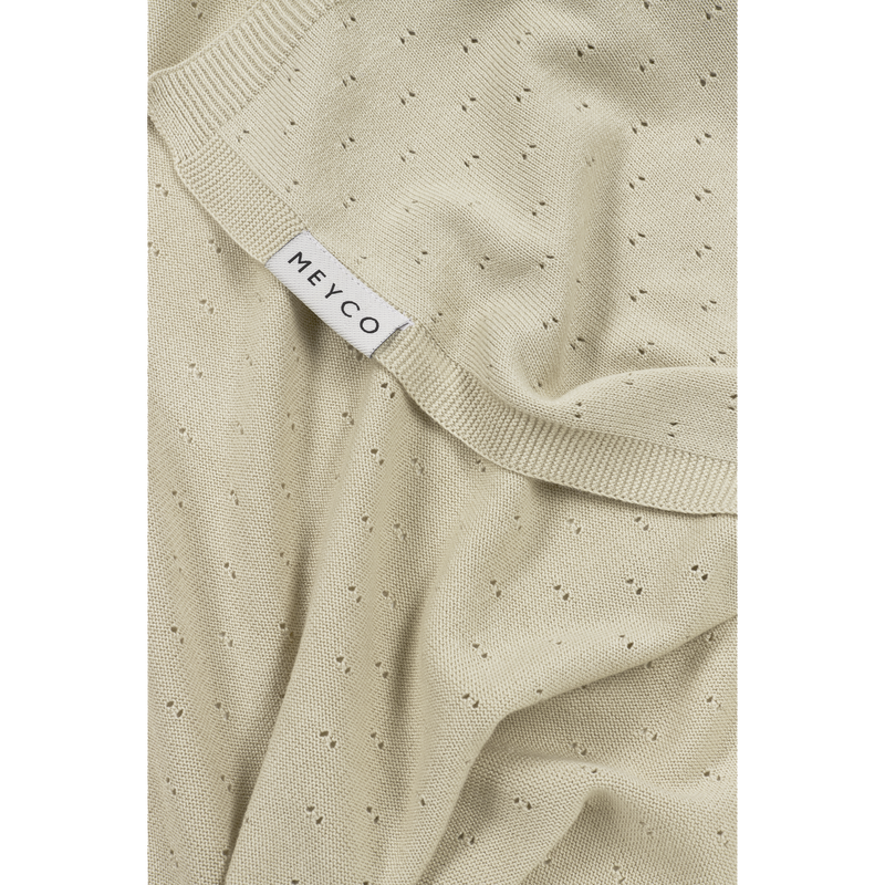 Meyco Baby Ajour Bamboo Blend Baby Blanket – Soft Sand – additional product detail or lifestyle view