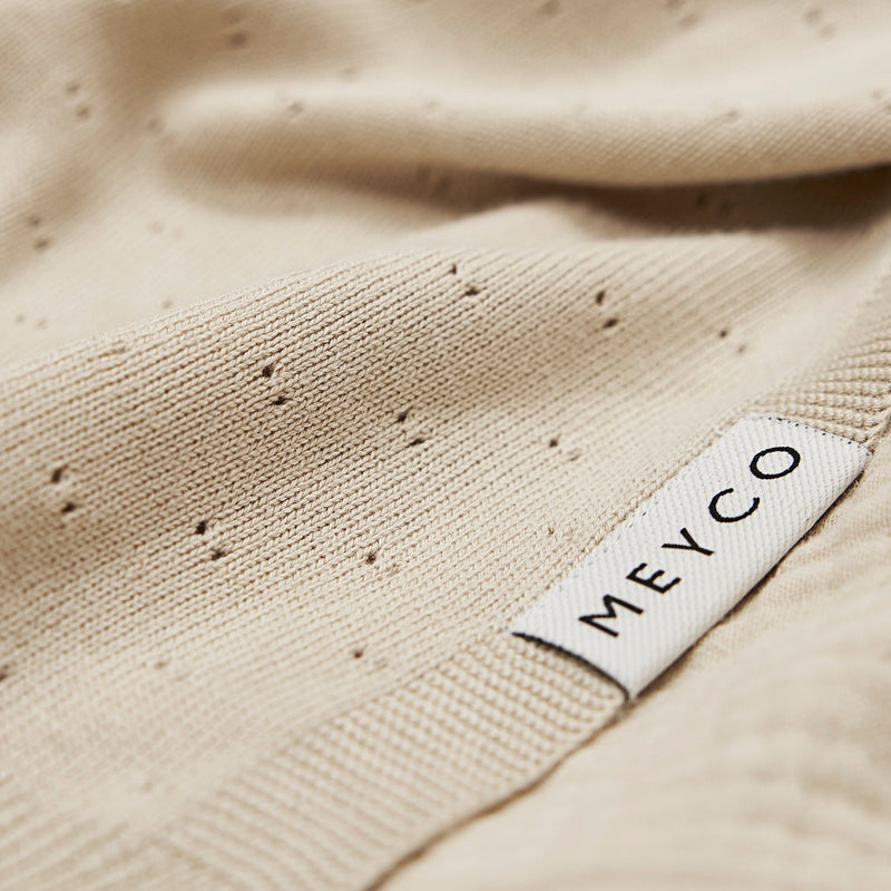 Meyco Baby Ajour Bamboo Blend Baby Blanket – Soft Sand – additional product detail or lifestyle view