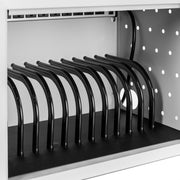LLTMW12-G – Wall/Desk Charging Cabinet for 12 Tablets & Chromebooks | Gray; view 2