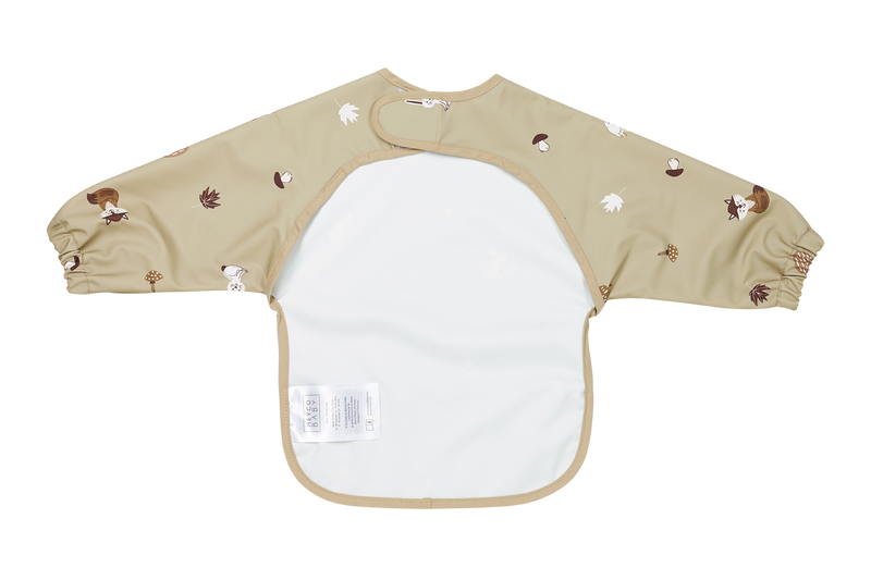 Meyco Baby Sleeved Baby Bib – Forest Animals Sand – additional product detail or lifestyle view
