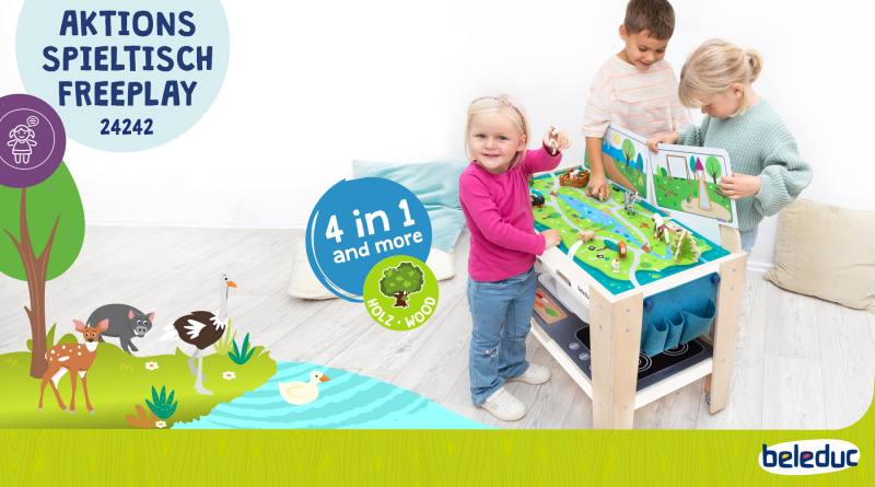 Beleduc - Action Game Table "freeplay". (14-Piece Set)