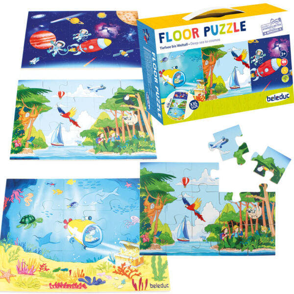 Beleduc Deep Sea to Cosmos layered floor puzzle