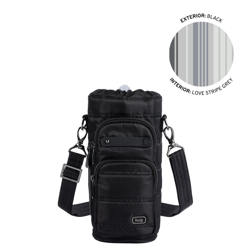 LUG - Huggie Wide Crossbody Water Bottle Holder with Charm Bar