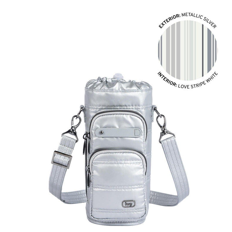 LUG - Huggie Wide Crossbody Water Bottle Holder with Charm Bar