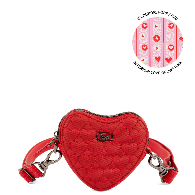 LUG - Heartbeat Matte Luxe VL Mini Crossbody Bag - BUBBLE BLUE