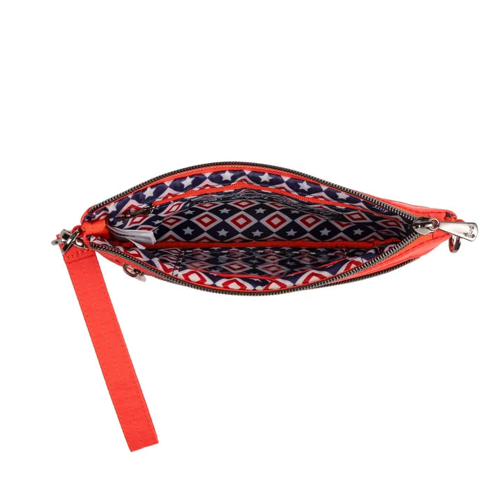 LUG - Super Metro XL Wristlet with Charm Bar - CAYENNE RED