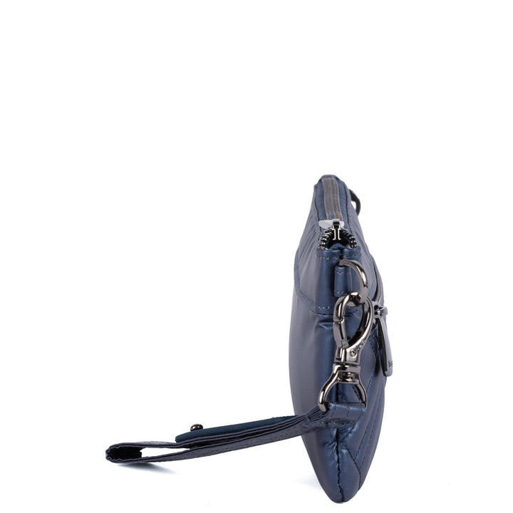 LUG - Super Metro XL Wristlet with Charm Bar - METALLIC INDIGO
