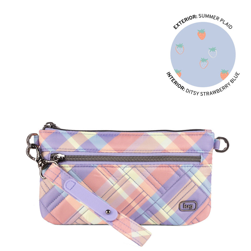 LUG - Super Metro XL Wristlet with Charm Bar - SUMMER PLAID - colour view