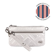 LUG - Super Metro XL Wristlet with Charm Bar - METALLIC SILVER - colour view