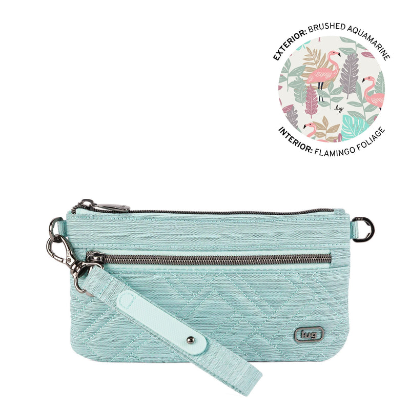 LUG - Super Metro XL Wristlet with Charm Bar - BRUSHED AQUAMARINE - colour view