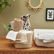 Meyco Baby Muslin Facecloths – Offwhite/Soft Sand/Taupe – additional product detail or lifestyle view